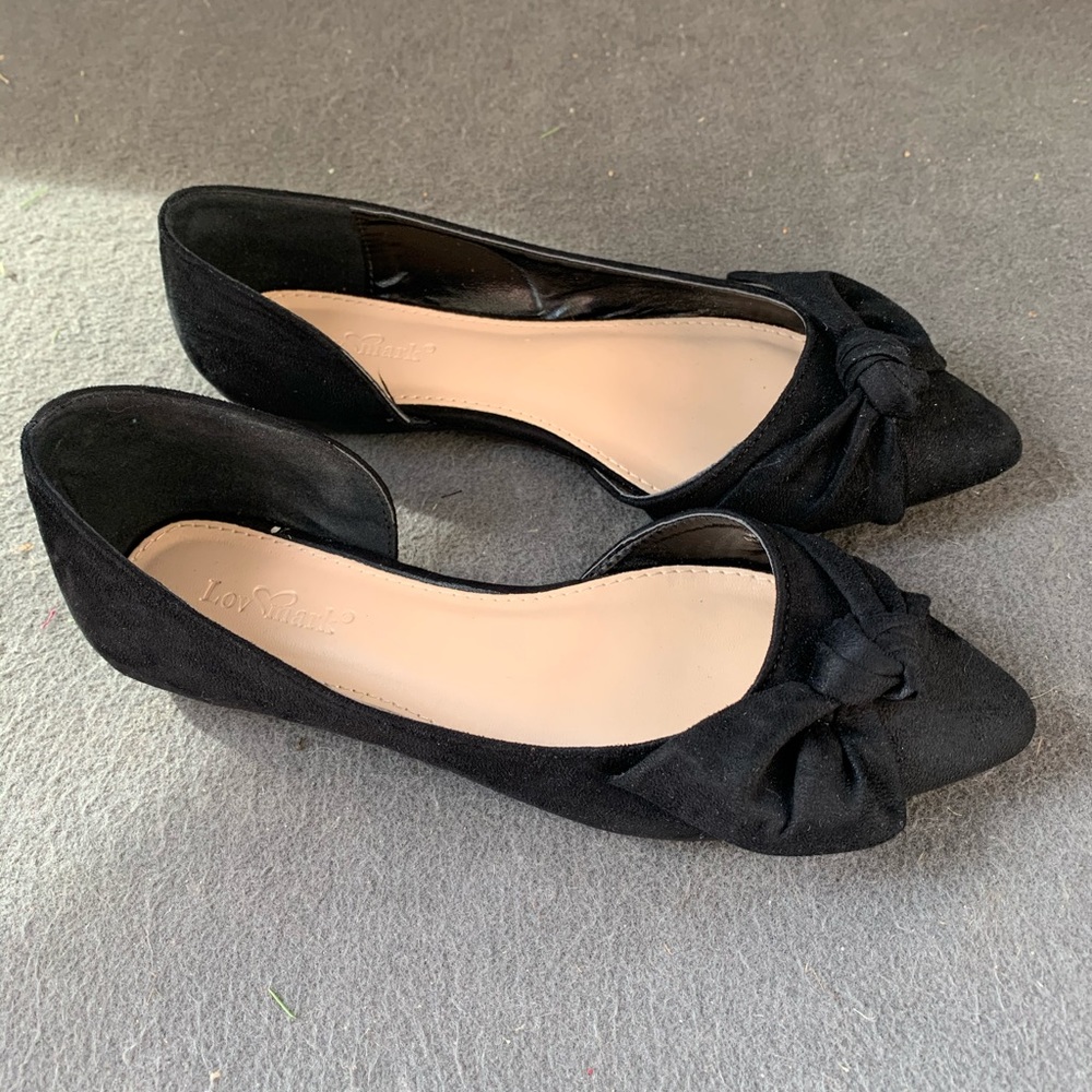 Lovmark black suede flats